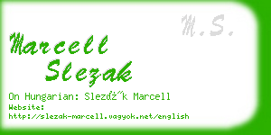 marcell slezak business card